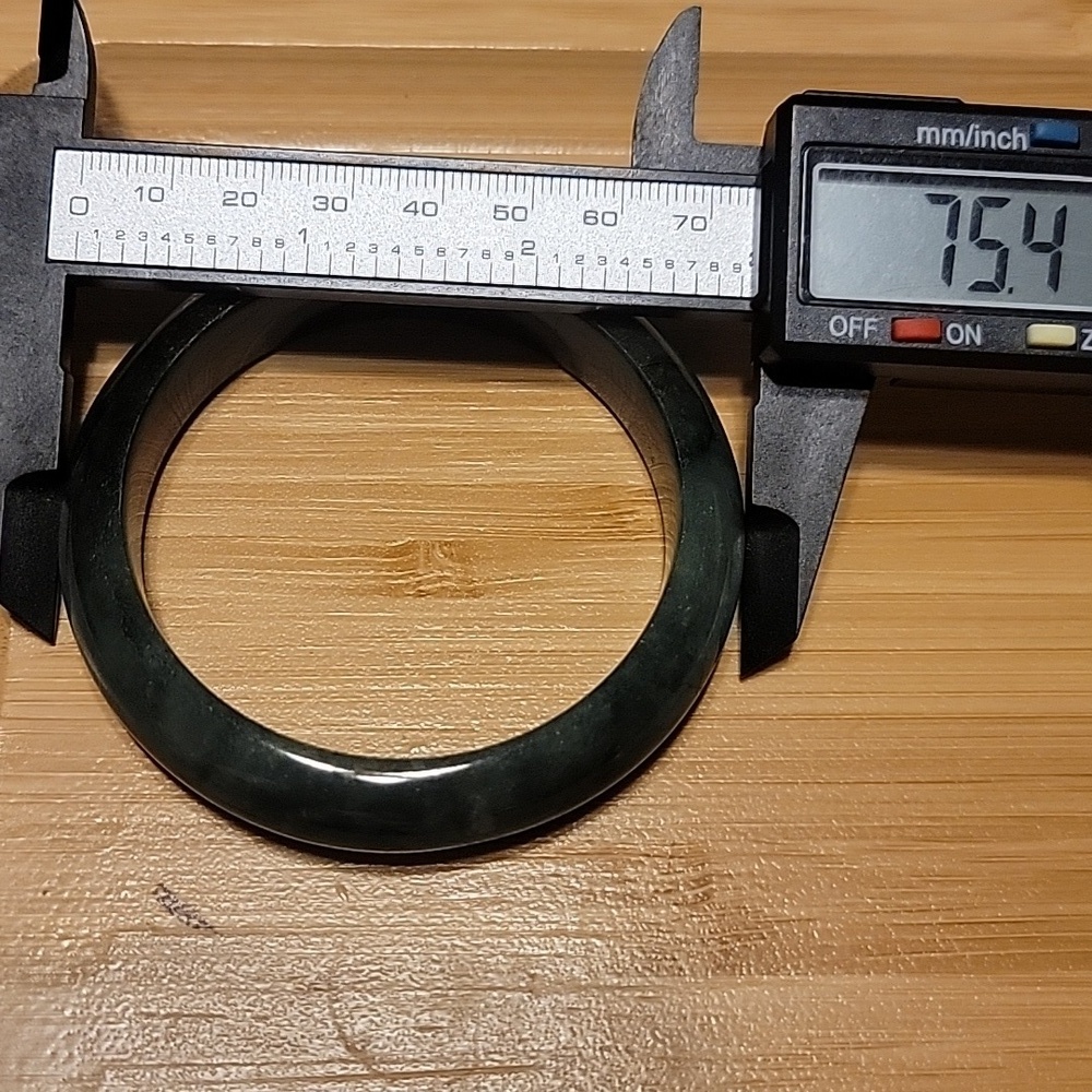 Bangle Jadeite Jade 314ct 13x9mm Natural Handmade Natural Gemstone  2.2 Inches - Picture 4 of 10